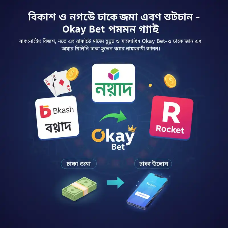 Okay Bet পেমেন্ট মেথড বিকাশ নগদ রকেট